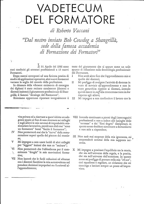 Sono passati molti anni, il documento non è molto leggibile. Secondo noi però è molto attuale.