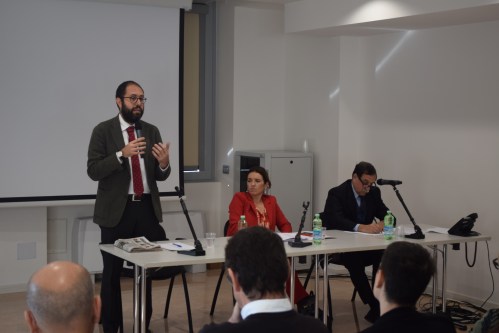 Il Sottosegretario Nannicini, l'Onorevole Rotta, il Sottosegretario Rossi.